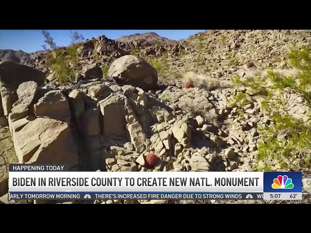 ⁣Biden in Riverside County to create new national monument