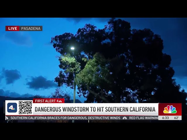 ⁣Dangerous windstorm to hit Southern California