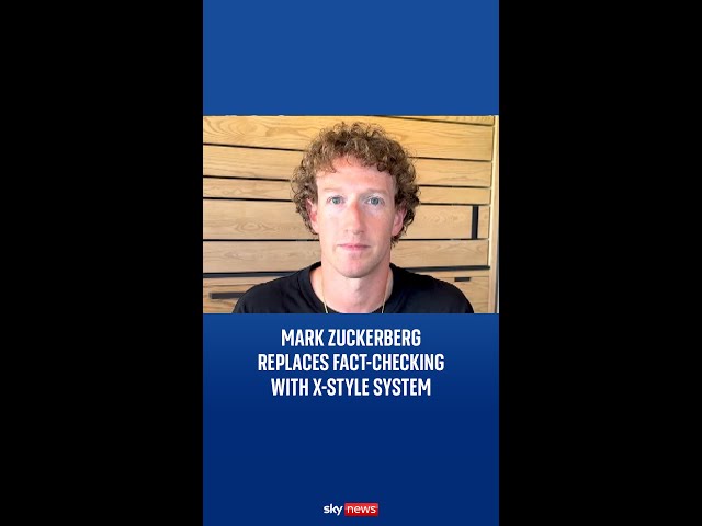 ⁣Mark Zuckerberg replaces fact-checking with X-style system