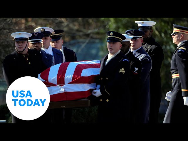 ⁣Watch: Jimmy Carter's casket travels from Georgia to Washington, D.C.