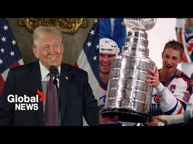 ⁣Trump reiterates call for Wayne Gretzky to run for Canadian prime minister