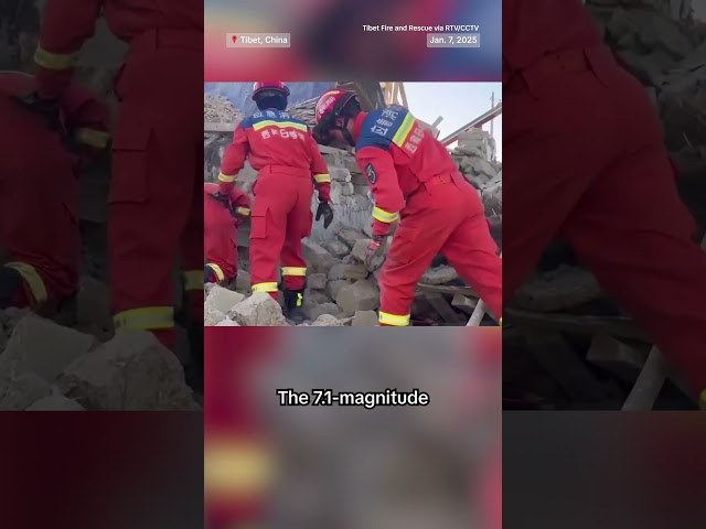 ⁣A 7.1-magnitude earthquake struck Tibet, causing mass casualties