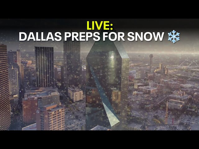 ⁣LIVE |  Dallas weather: City prepares for snow