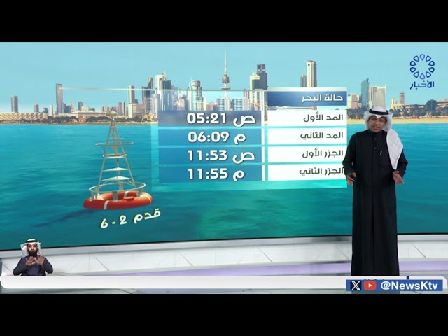 ⁣طقس بارد و غائم والرياح جنوبية شرقية مع فرصة لأمطار متفرقة  تكون رعدية أحياناً