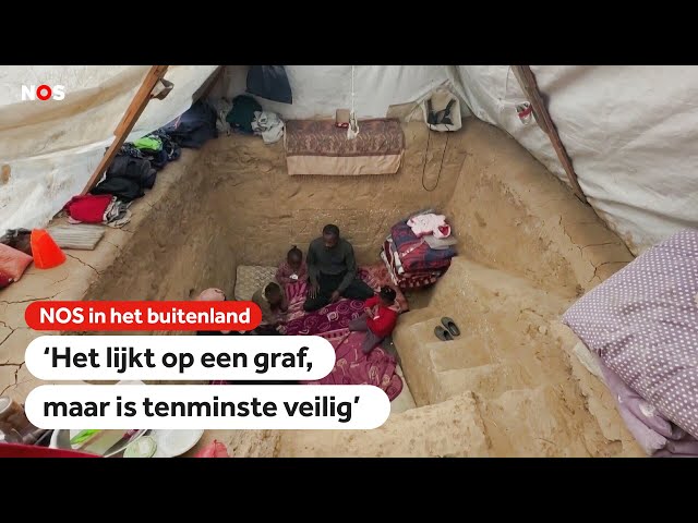 ⁣Gezin schuilt in kuil onder tent tegen Israëlische aanvallen