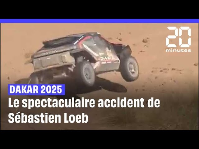 ⁣Dakar 2025 : le spectaculaire accident de Sébastien Loeb