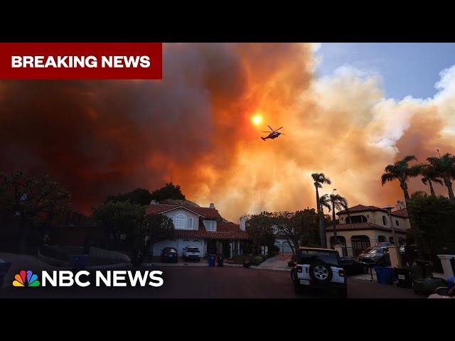 ⁣BREAKING: 'Life-threatening' wildfires burn hundreds of acres in L.A. | NBC News NOW