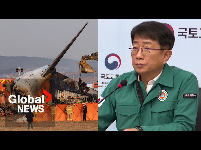 ⁣South Korea plane crash: Transport minister resigning after feeling "heavy responsibility"