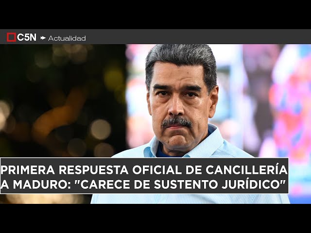 ⁣Primera RESPUESTA oficial de CANCILLERÍA a MADURO: "CARECE de SUSTENTO fáctico y JURÍDICO"