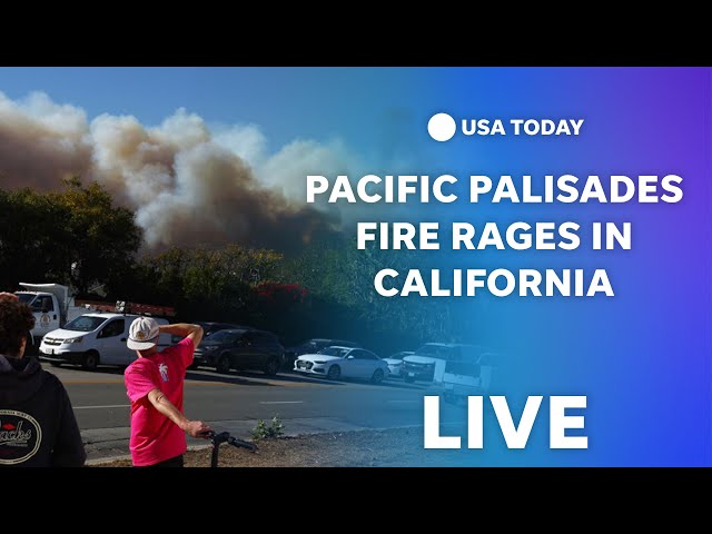 ⁣Watch live: Pacific Palisades fire rages in California