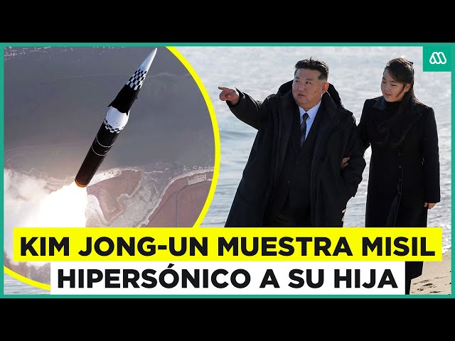 ⁣Kim Jong-un muestra misil hipersónico a su hija