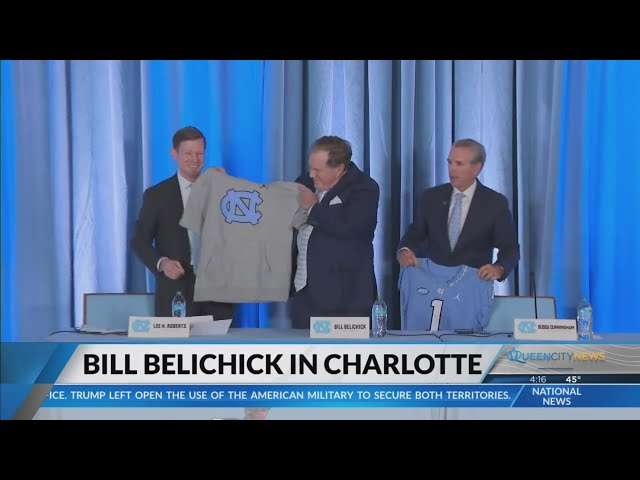 ⁣UNC football coach Bill Belichick makes recruiting rounds in Charlotte