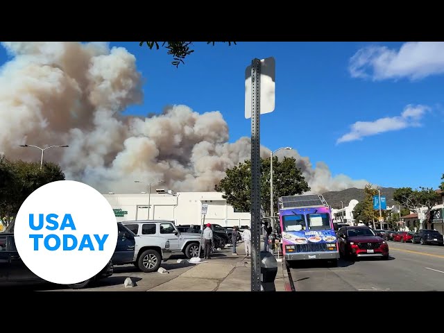 ⁣Fast-moving Palisades fire breaks out in Los Angeles | USA TODAY