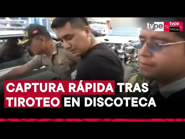 ⁣Detienen a sujeto tras disparar contra vigilantes en discoteca de Trujillo