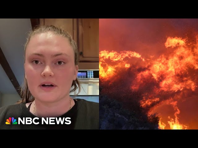 ⁣‘There were flames everywhere’: LA resident describes seeing wildfire outside home