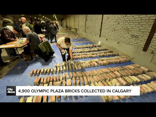 ⁣4,900 Olympic Plaza Bricks collected in Calgary