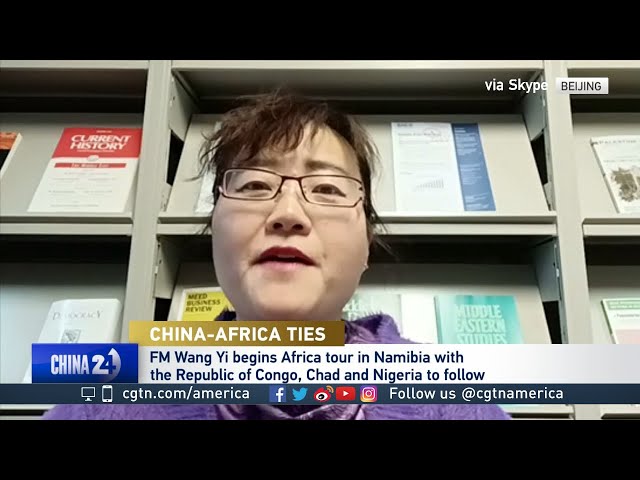 ⁣Wang Yi begins his Africa tour with first stop in Namibia