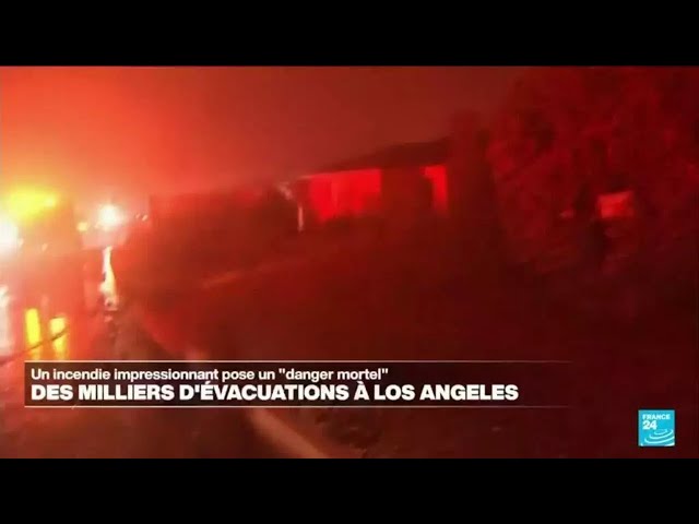 ⁣Californie : un violent incendie provoque des évacuations près de Los Angeles • FRANCE 24