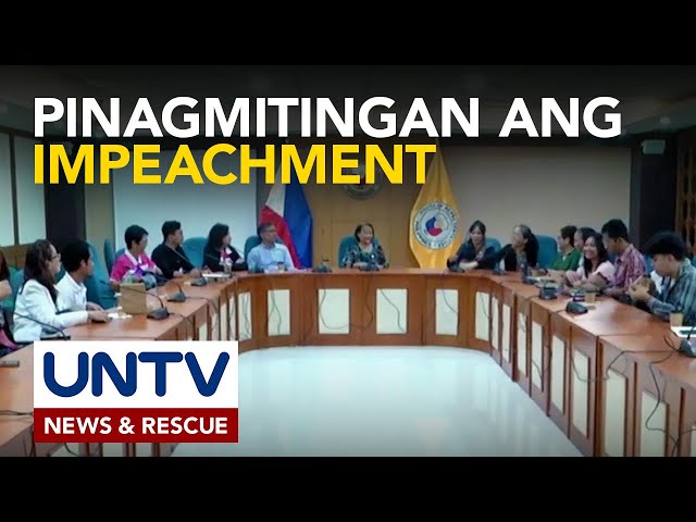 ⁣Mga naghain ng impeachment complaint vs VP Duterte, nagpulong