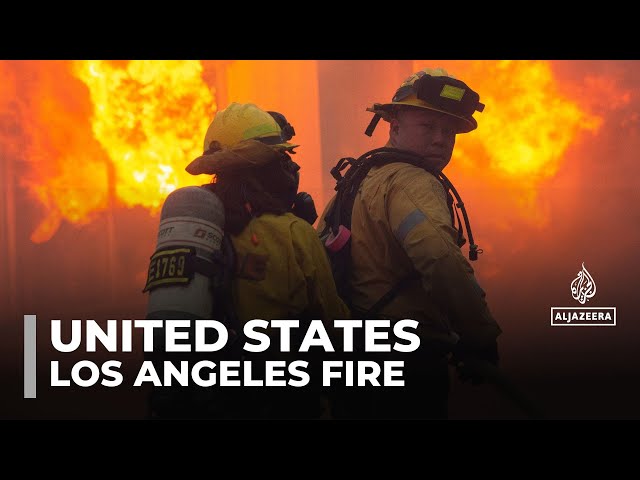 ⁣Thousands evacuated as Palisades fire razes homes in Los Angeles