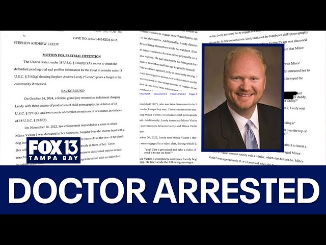 ⁣Tampa doctor charged with sexually exploiting minors