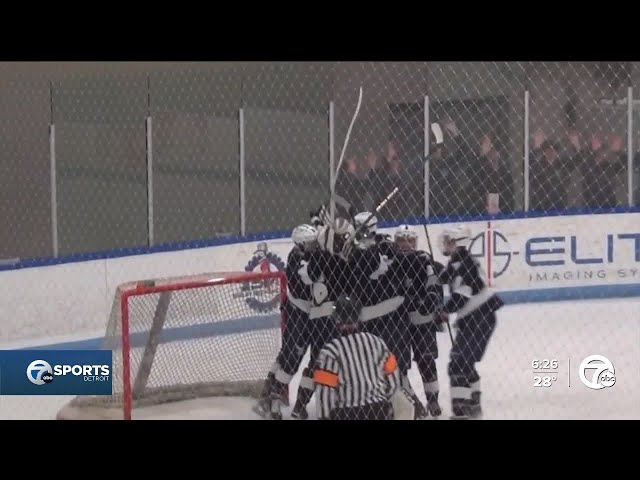 ⁣High School Play of the Week: M-1 Griffins goaltender Todd Butler scores goal