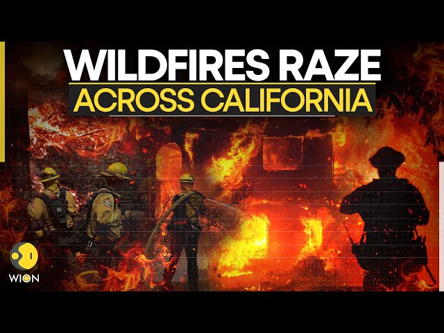 ⁣California Wildfire LIVE: Homes & Cars Burn as 30,000 Evacuate Los Angeles | USA News