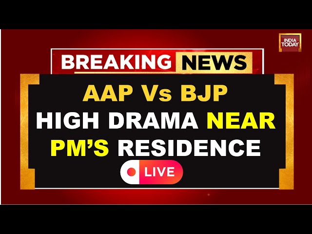 ⁣AAP Vs BJP LIVE | AAP Netas Head To CM & PM House | Delhi Cops Vs AAP Netas | PM Modi Vs Kejriwa