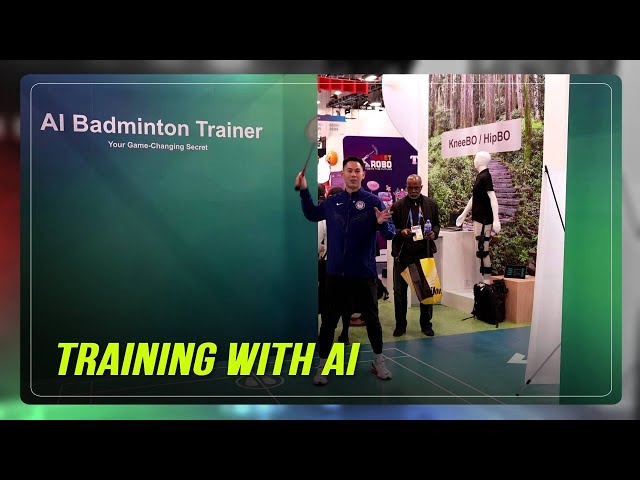 ⁣U.S. Olympic badminton player tries out AI-assisted training program at CES