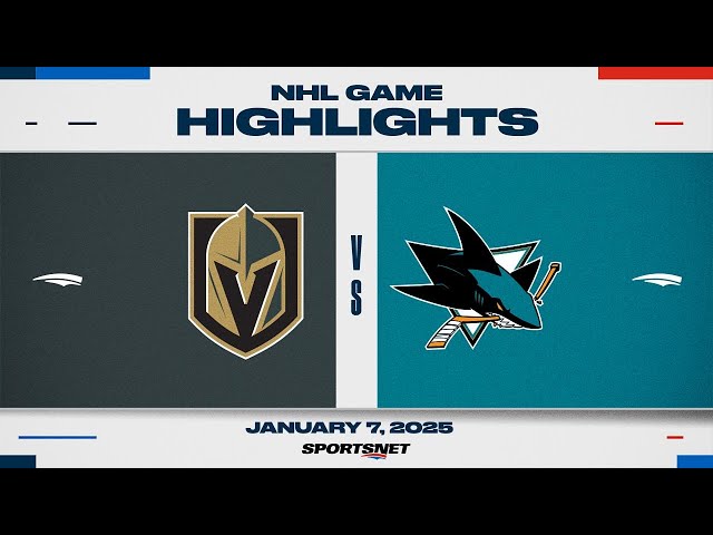 ⁣NHL Highlights | Golden Knights vs. Sharks - January 7, 2025