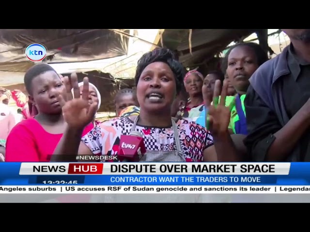 ⁣Gikari traders and contractors disagree over space