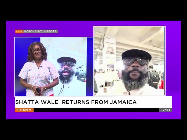 ⁣Shatta Wale returns from Jamaica - Badwam news on Adom TV (08-01-25)