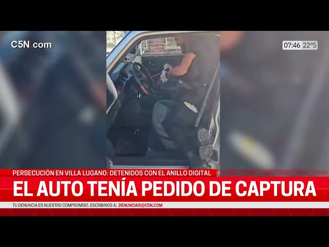 ⁣PERSECUCIÓN en VILLA LUGANO: DETENIDOS por el ANILLO DIGITAL por ROBO