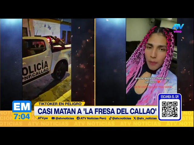 ⁣Sicarios intentaron acabar con la vida de reconocido tiktoker 'La fresa del Callao'