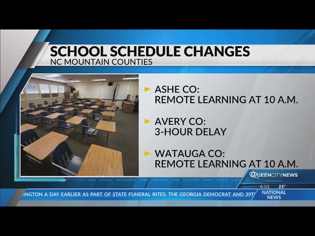 ⁣Delays for schools in mountain counties