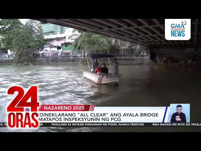 ⁣Bahaging dadaanan ng Traslacion sa Pasig river, no sail zone simula mamayang 8pm | 24 Oras