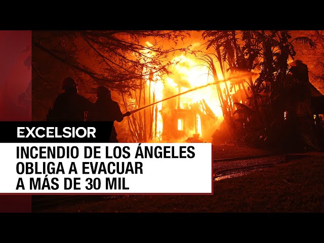 ⁣Incendio en Los Ángeles arrasa con exclusiva zona residencial