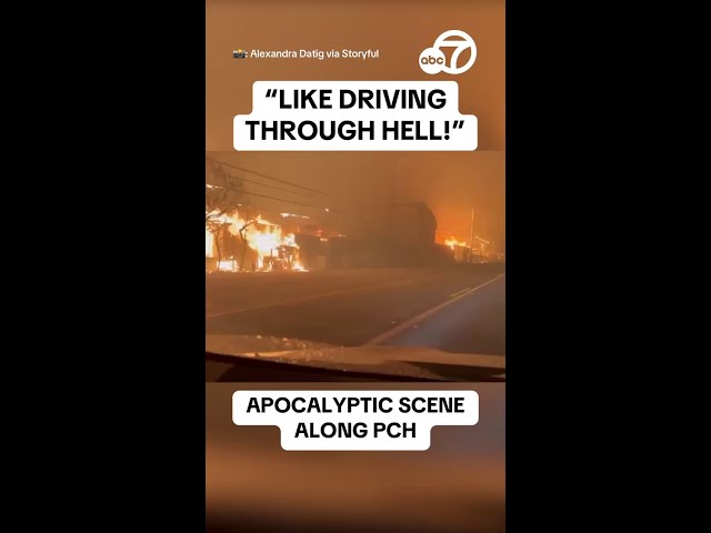 ⁣"Like driving through hell!" Apocalyptic scene along PCH