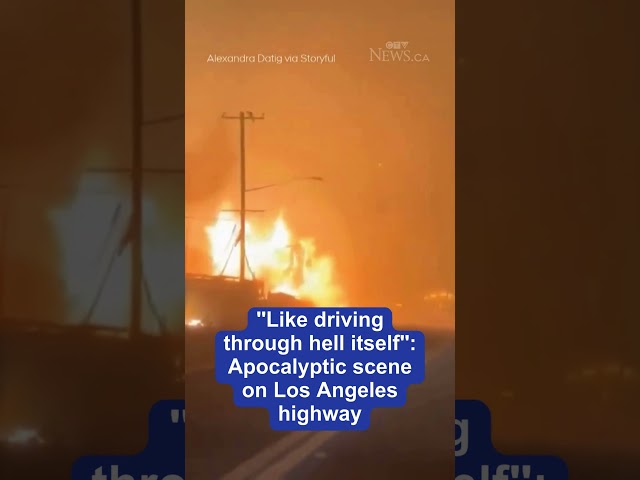 ⁣"Like driving through hell itself": Apocalyptic scene on Los Angeles highway