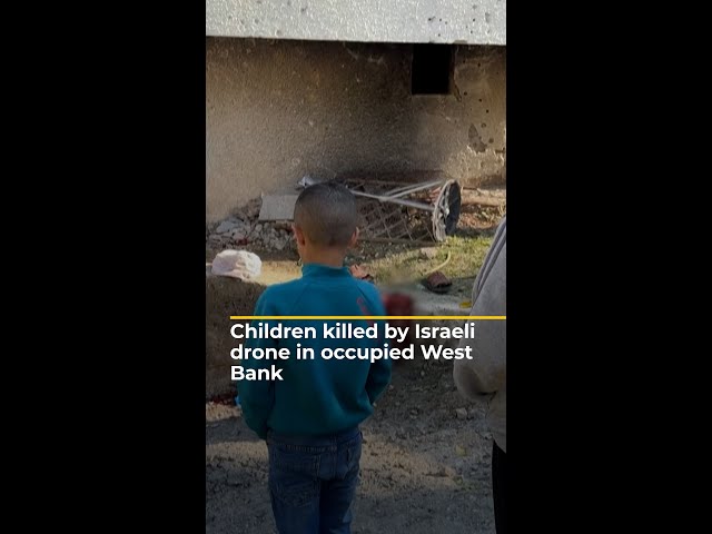 ⁣Children killed by Israeli drone strike in occupied West Bank | AJ#shorts