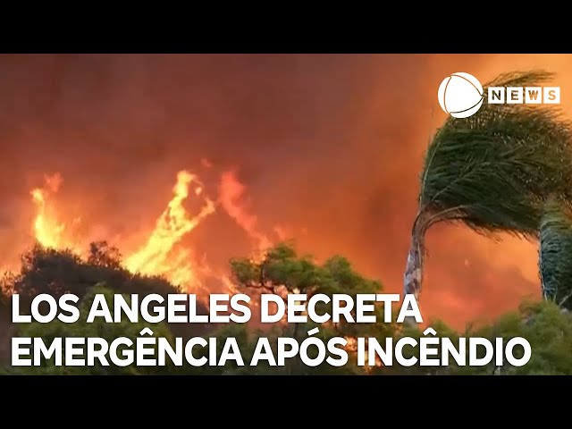 ⁣Los Angeles decreta emergência por causa de incêndio