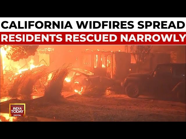 ⁣California Wildfires: Heroic Rescue Of Senior Residents As Flames Spread Rapidly | India Today