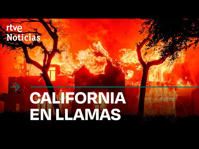 ⁣INCENDIO EE.UU.: 30.000 EVACUADOS en LOS ÁNGELES por el FUEGO DESCONTROLADO que tratan de EXTINGUIR