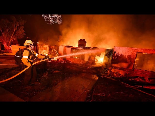 ⁣Resident who escaped wildfires describes devastation around Los Angeles