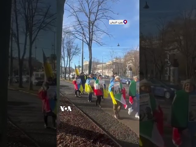 ⁣ارسالی شما| پرفورمنس گروهی از ایرانیان در وین به مناسبت پنجمین سالگرد سرنگونی پی‌اس ۷۵۲