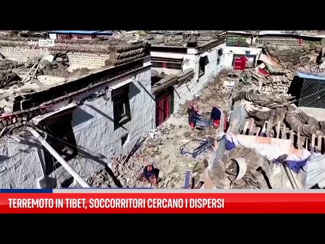 ⁣Terremoto in Tibet, soccorritori cercano i dispersi