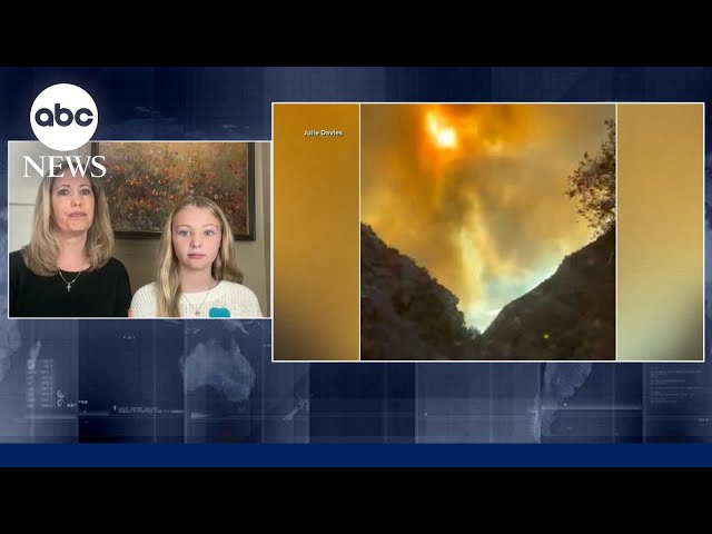 ⁣'It was really scary,' says 11-year-old California fire evacuee