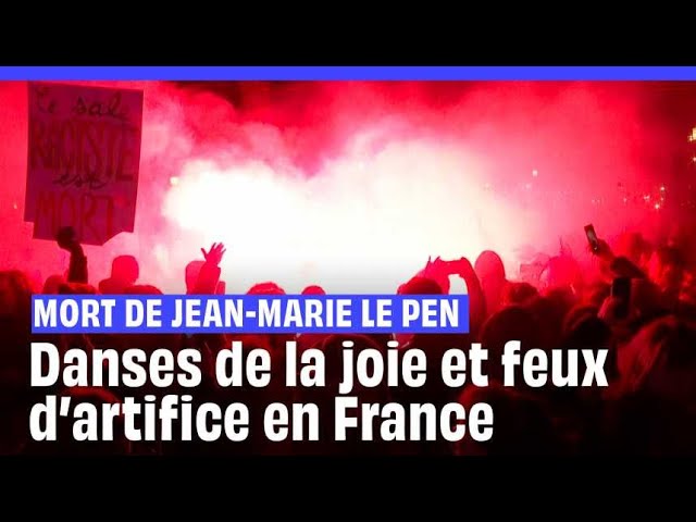 ⁣Mort de Jean-Marie Le Pen : Chants et feux d’artifice de joie dans plusieurs villes