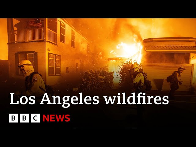 ⁣LIVE: Los Angeles wildfires force thousands to flee | BBC News