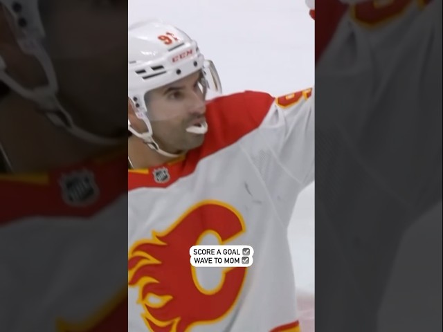 ⁣Nazem Kadri Waves To Mom After Scoring ❤️